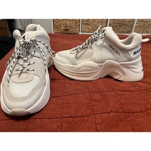 NAKED WOLFE - Track White Low Top Sneakers